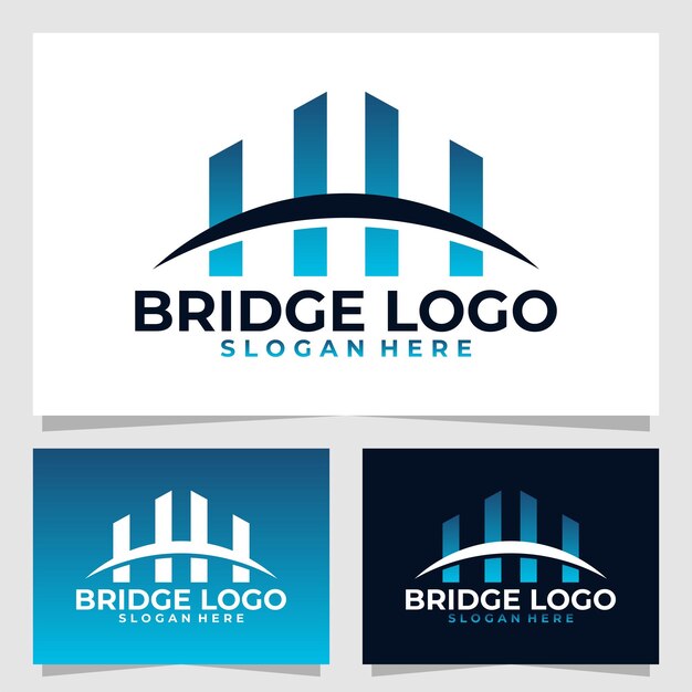 Plantilla de diseño de vector de logotipo de puente