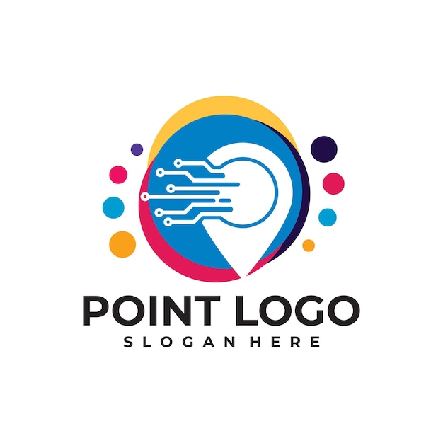 Plantilla de diseño de vector de logotipo de punto