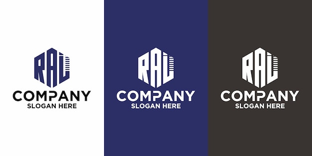 Plantilla de diseño de vector de logotipo RAJ de letra inicial