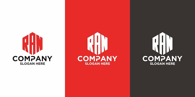 Plantilla de diseño de vector de logotipo RAN de letra inicial