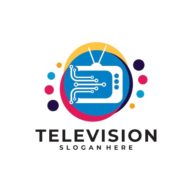 Plantilla de diseño de vector de logotipo de televisión