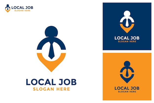 Plantilla de diseño de vector de logotipo de trabajo local