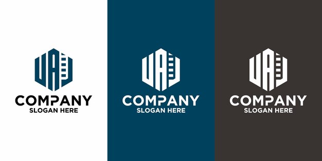 Plantilla de diseño de vector de logotipo UAL de letra inicial