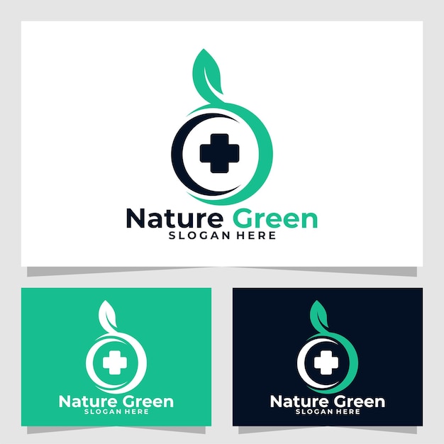 Plantilla de diseño de vector de logotipo verde naturaleza