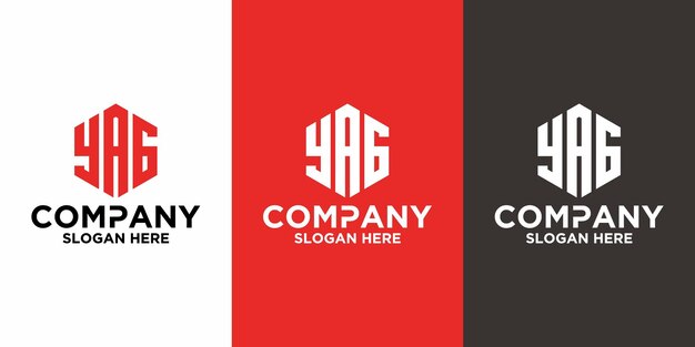 Plantilla de diseño de vector de logotipo YAG de letra inicial