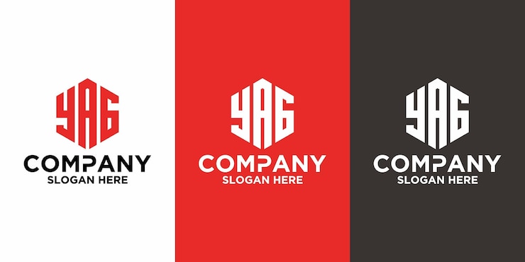 Vector plantilla de diseño de vector de logotipo yag de letra inicial