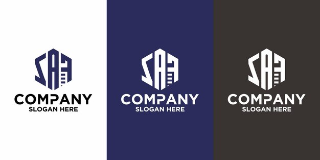 Plantilla de diseño de vector de logotipo ZAF de letra inicial