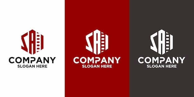 Plantilla de diseño de vector de logotipo ZAI de letra inicial
