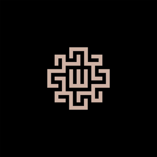 Plantilla de diseño de vector de mandala de adorno inicial A