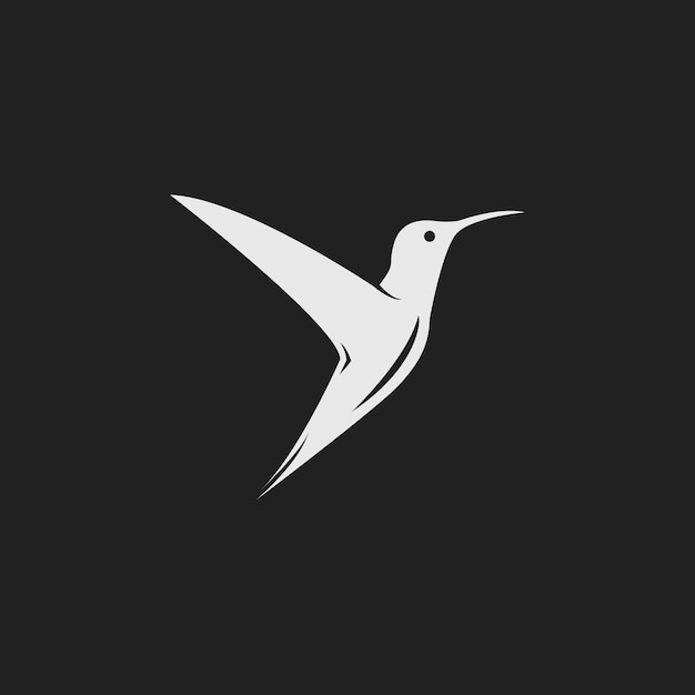 plantilla de diseño de vector de pájaro volador de silueta