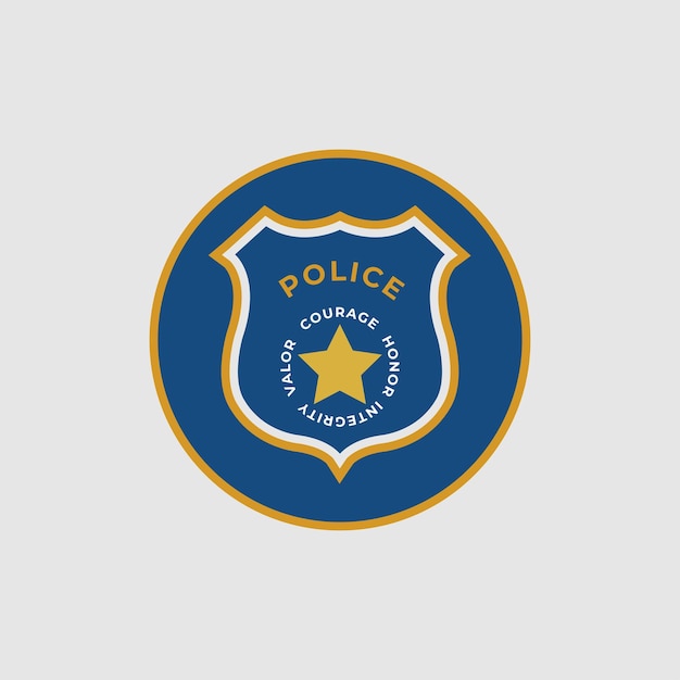 plantilla de diseño de vector de placa de policía