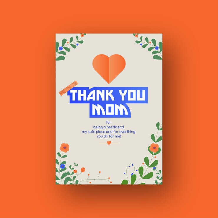 Plantilla de diseño de vector de tarjeta de invitación del día de la madre