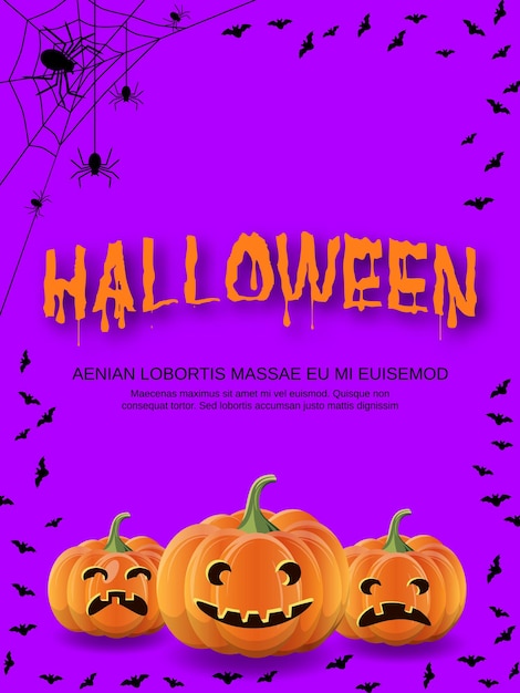 Plantilla de diseño de vector de volante de noche de Halloween