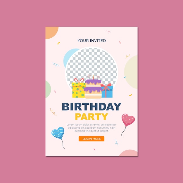 Plantilla de diseño de vectores de feliz cumpleaños para fiestas y celebraciones