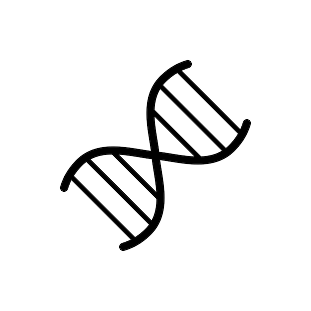 Plantilla de diseño de vectores de iconos de ADN