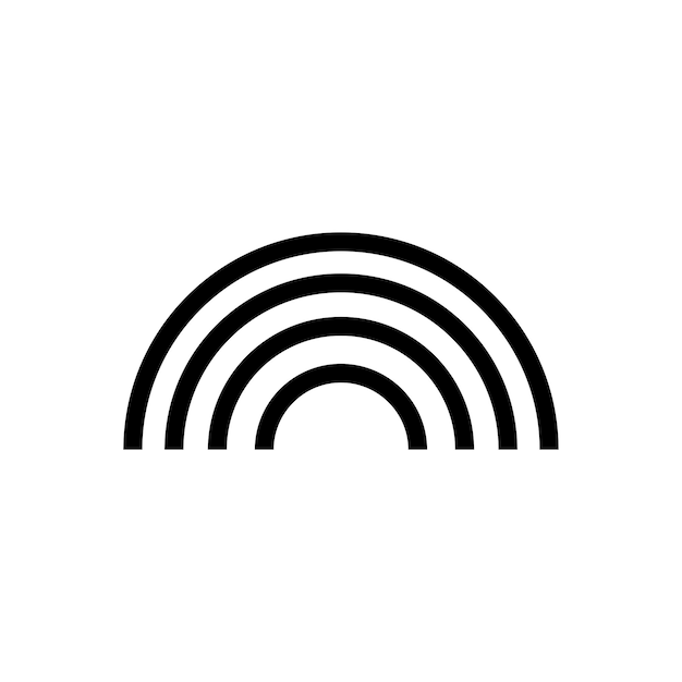 Plantilla de diseño de vectores de iconos de arco iris