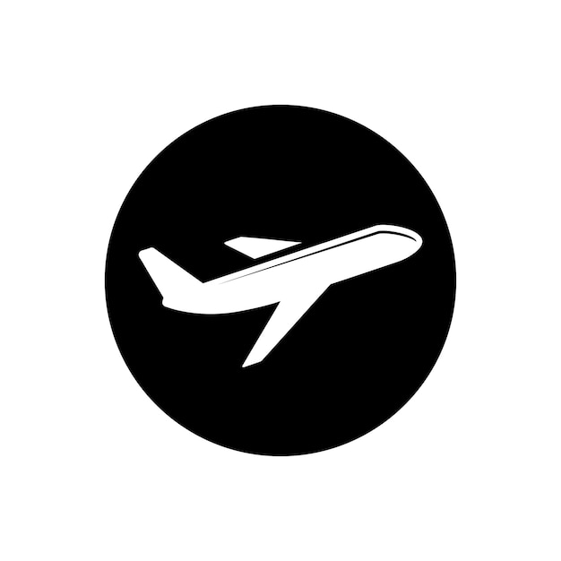Plantilla de diseño de vectores de iconos de aviones