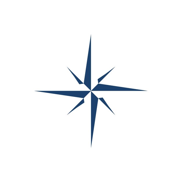 Plantilla de diseño de vectores de iconos de brújula