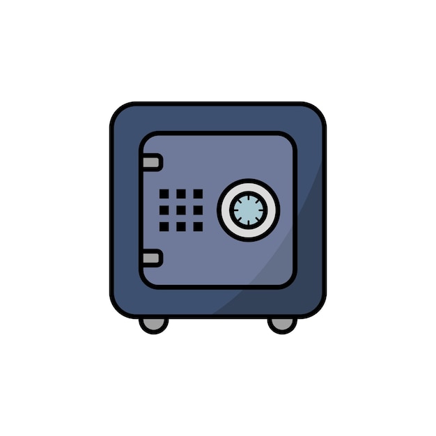 Plantilla de diseño de vectores de iconos de cajas de seguridad