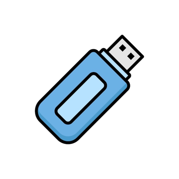 Plantilla de diseño de vectores de iconos de disco flash