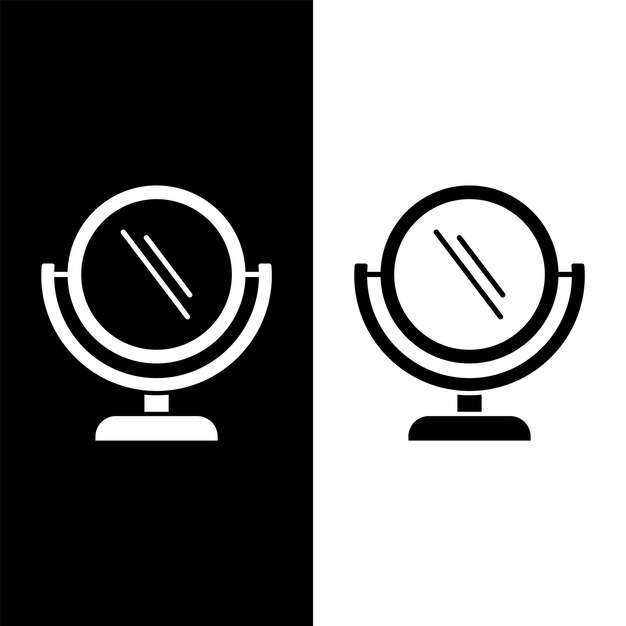 Plantilla de diseño de vectores de iconos de espejo