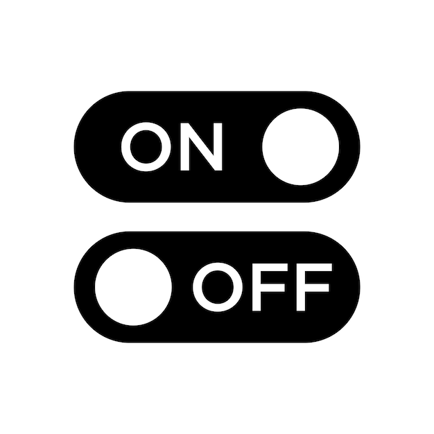 Plantilla de diseño de vectores de iconos de interruptor