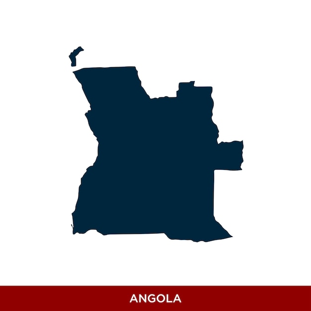 Plantilla de diseño de vectores de iconos de mapa de país de Angola