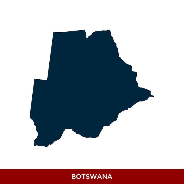 Plantilla de diseño de vectores de iconos de mapa de país de Botswana