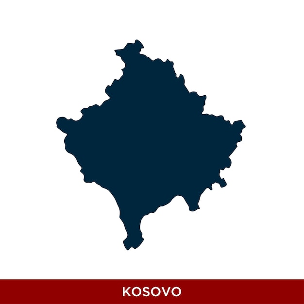 Plantilla de diseño de vectores de iconos de mapa de país de Kosovo