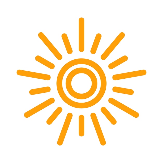 Plantilla de diseño de vectores de iconos de sol