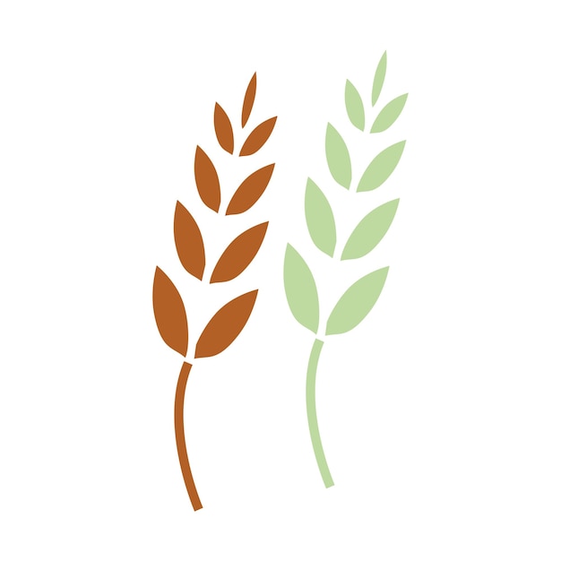 plantilla de diseño de vectores de íconos de trigo para la agricultura