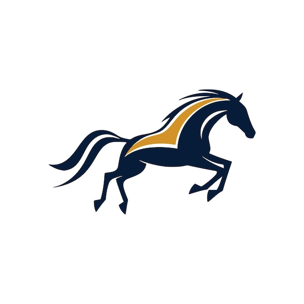 Plantilla de diseño de vectores de ilustración de logotipo de animal de caballo