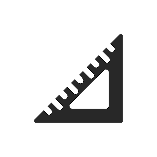 Plantilla de diseño de vectores de línea de iconos de regla
