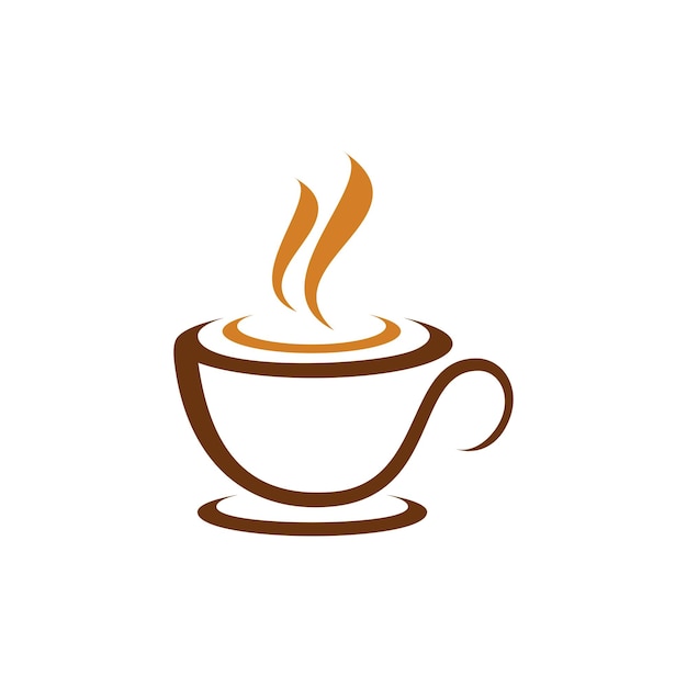 Plantilla de diseño de vectores de logotipo de café café