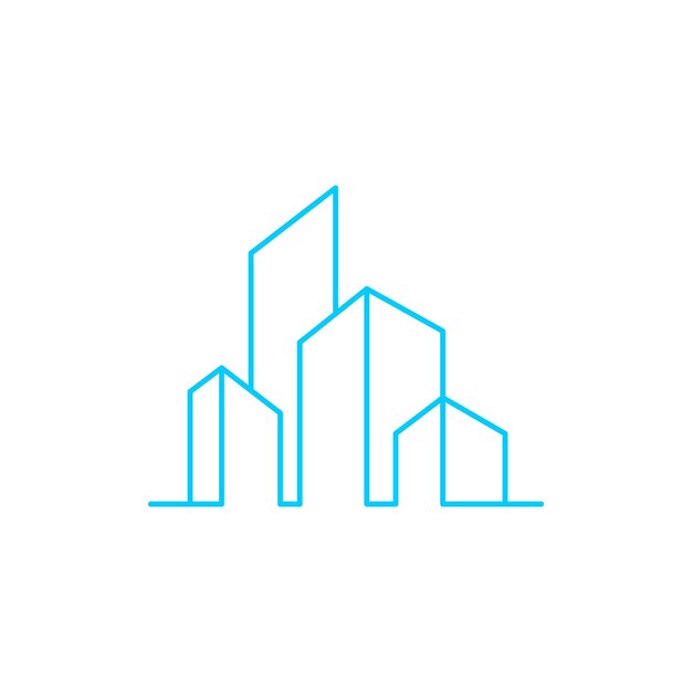 Plantilla de diseño de vectores de logotipo de construcción de edificios