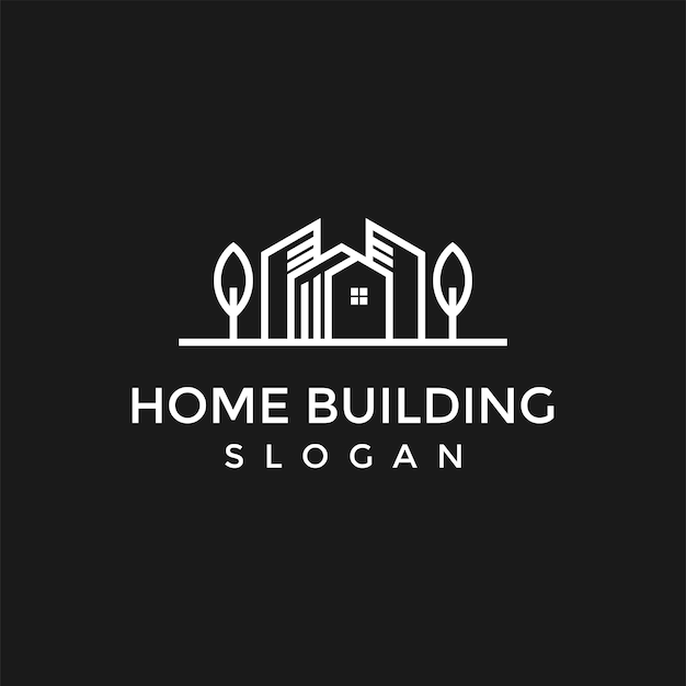 Plantilla de diseño de vectores de logotipo de construcción de edificios