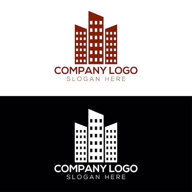 Plantilla de diseño de vectores de logotipo de edificio Diseño de logotipo de estructura de edificio abstracto bienes raíces