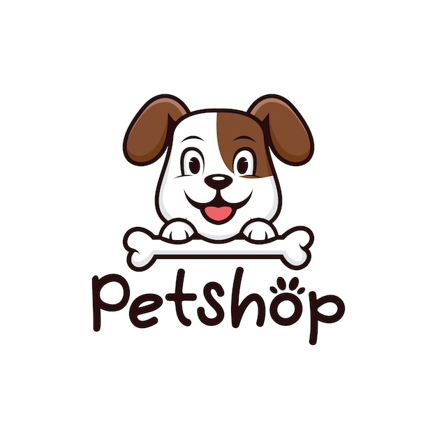 Plantilla de diseño de vectores de logotipo de tienda de mascotas