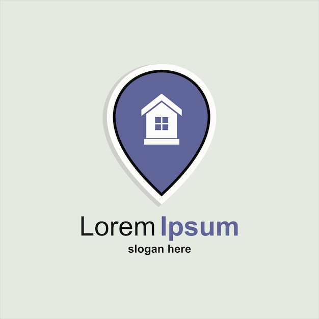 Plantilla de diseño de vectores de logotipo de ubicación de casa