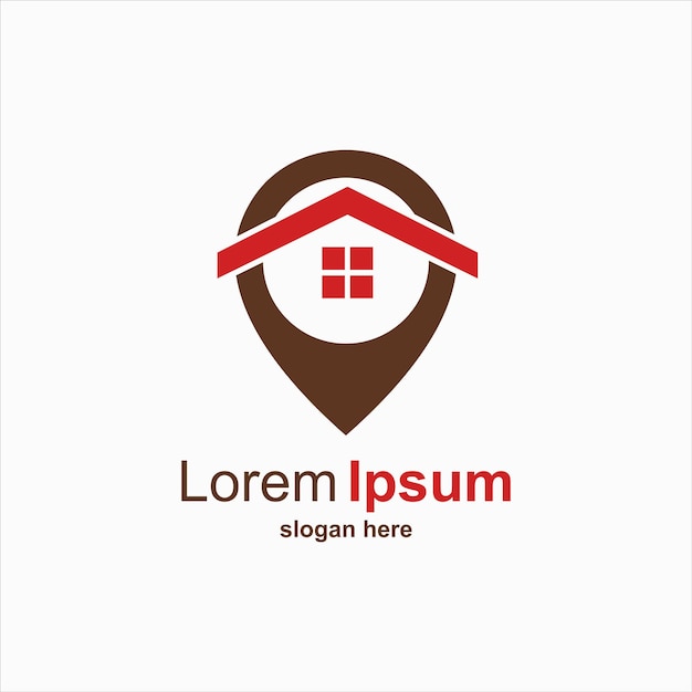 Plantilla de diseño de vectores de logotipo de ubicación de casa