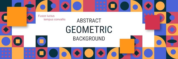 plantilla de diseño vectorial de banner de estilo geométrico moderno