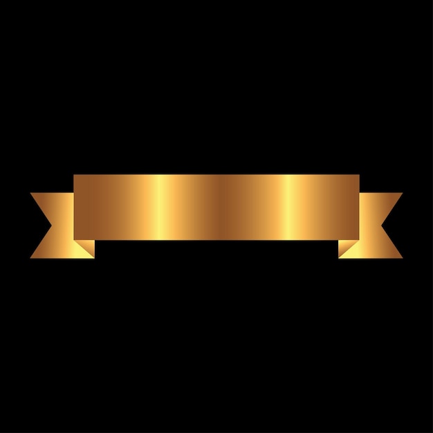 plantilla de diseño vectorial de cinta en blanco de oro