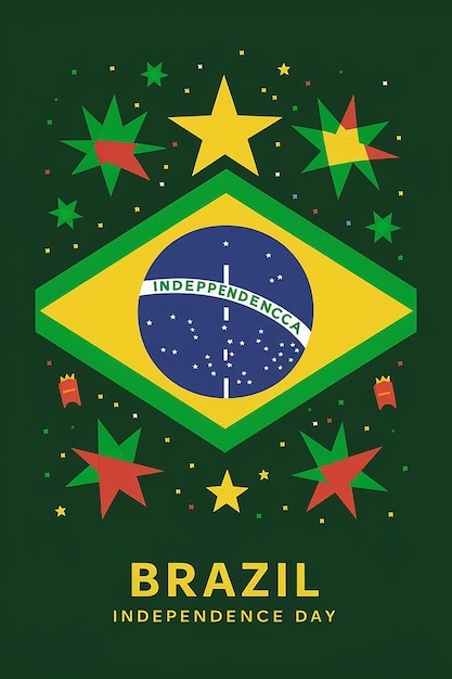 Vector plantilla de diseño vectorial del día de la independencia de brasil ilustración de diseño plano