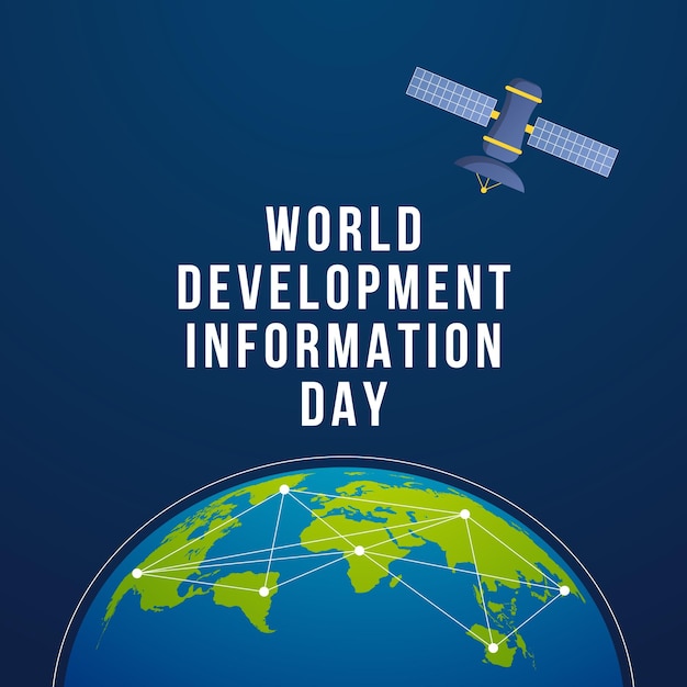 La plantilla de diseño vectorial del Día Mundial de la Información para el Desarrollo es buena para el uso en celebraciones.