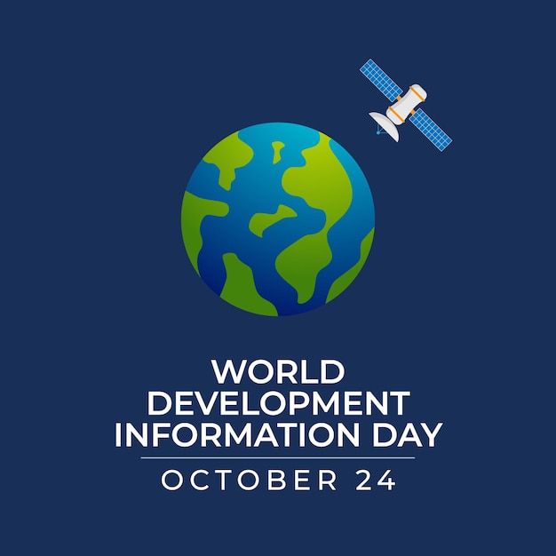 La plantilla de diseño vectorial del Día Mundial de la Información sobre el Desarrollo es buena para el uso de celebraciones.