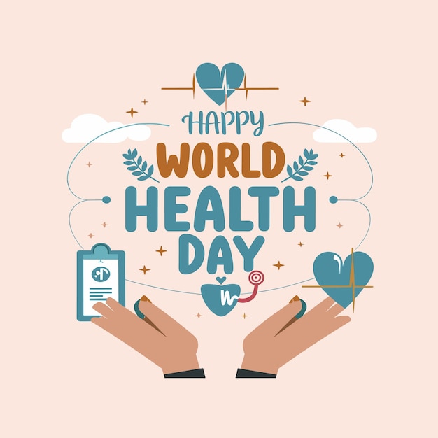 Vector plantilla de diseño vectorial del día mundial de la salud las citas del día de la salud tipografía