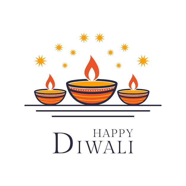 plantilla de diseño vectorial de feliz diwali