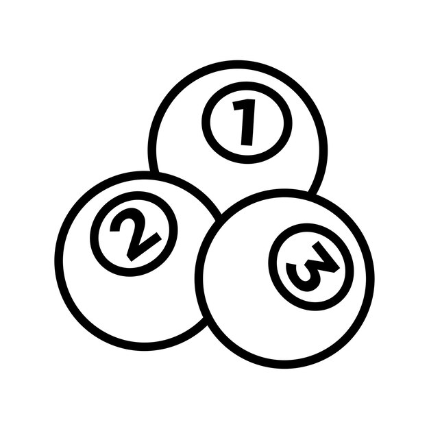 plantilla de diseño vectorial de icona de bola de billar simple y limpia