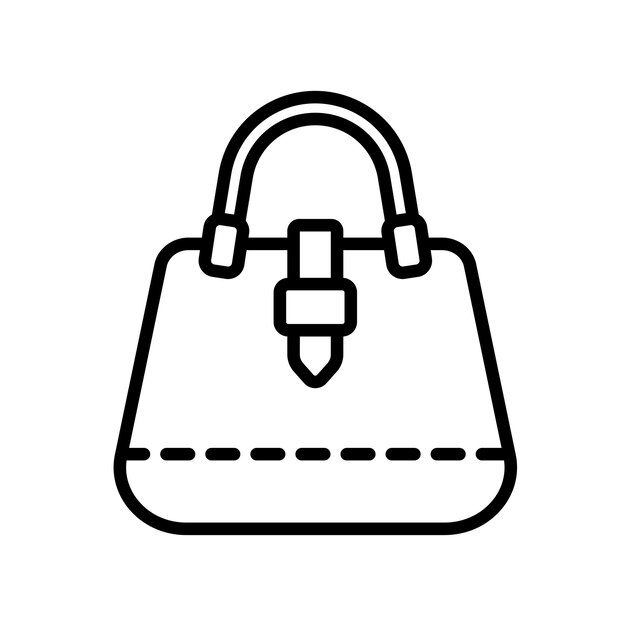 plantilla de diseño vectorial de icona de bolsa de mujeres simple y limpia
