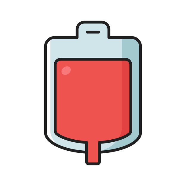 plantilla de diseño vectorial de icona de bolsa de sangre simple y limpia